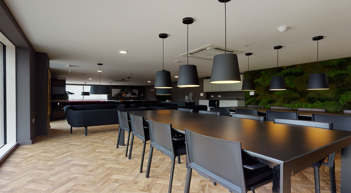 Shared Kitchen and Lounge Area at One London Road in Newcastle-under-Lyme