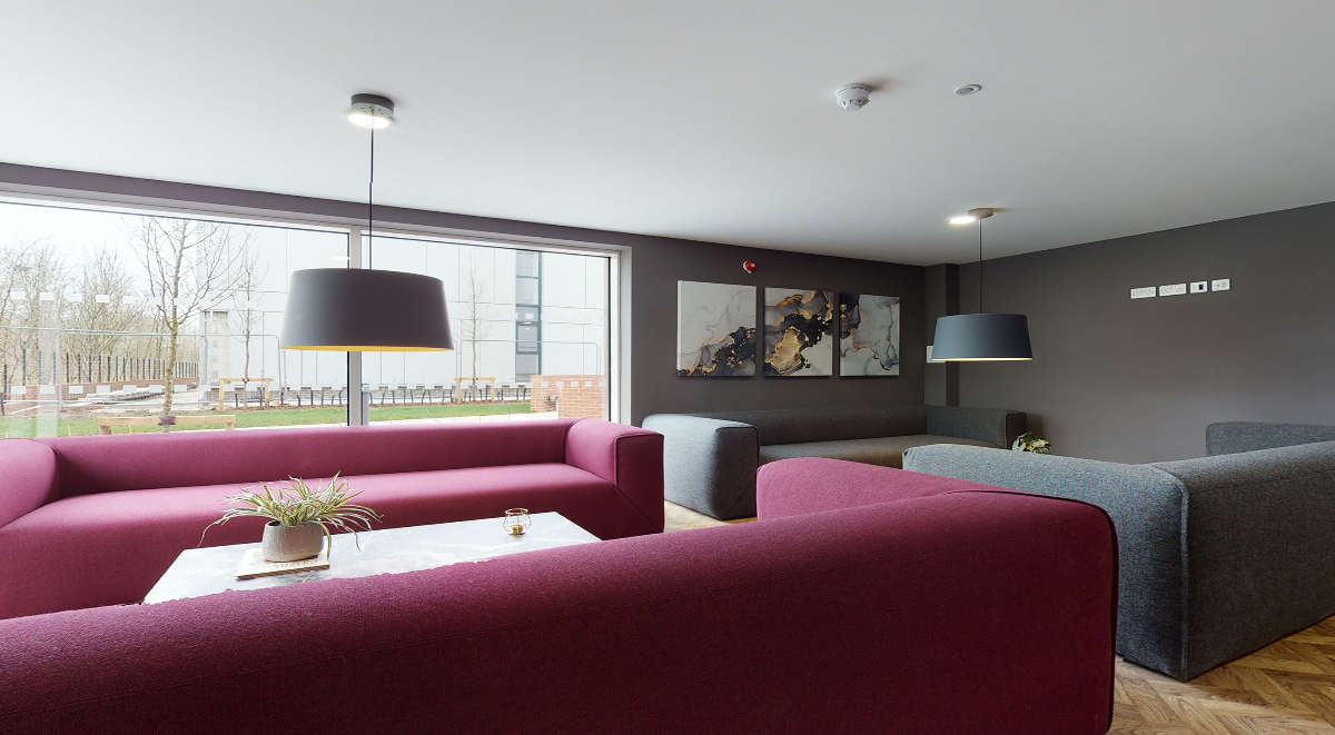 Shared Kitchen and Lounge Area at One London Road in Newcastle-under-Lyme